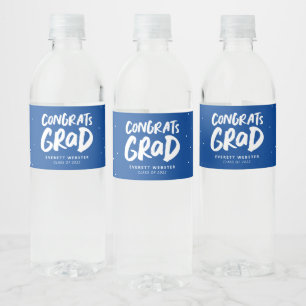 Glückwünsche graben blauen personalisierten Absc Wasserflaschenetikett