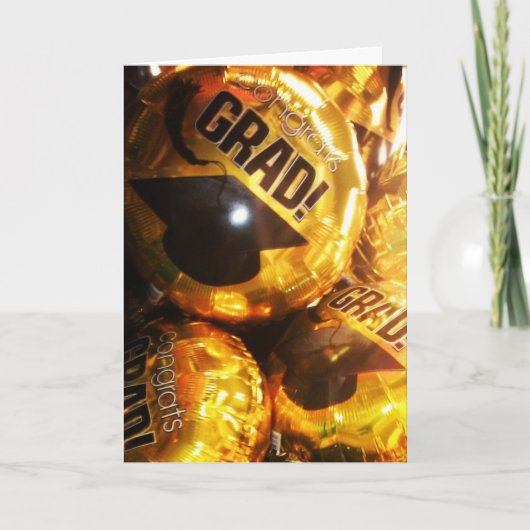 "GLÜCKWÜNSCHE GRAD! Ballons" Gratulationskarte Karte (Vorderseite)