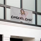 Glückwünsche grad fett schwarz ein Foto Abschluss Banner (Äußeres Gebäude)