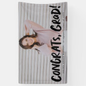 Glückwünsche grad fett schwarz ein Foto Abschluss Banner (Vertikal)