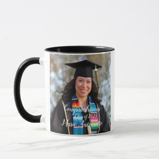 Glückwünsche | Graduate Foto Tasse (Links)