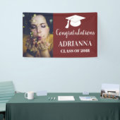 Glückwünsche graduieren Foto-Kastanienbraun Banner (Messeveranstaltung)