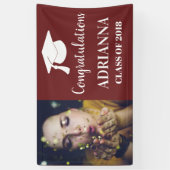 Glückwünsche graduieren Foto-Kastanienbraun Banner (Vertikal)