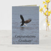 Glückwünsche graduieren ~ Weißkopfseeadler Karte (Gelbe Blume)