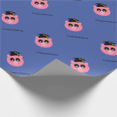 Glückwünsche, graduiertes Schwein Packpapier, Geschenkpapier (Ecke)