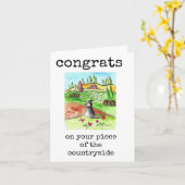 Glückwünsche, Hauswärmercard mit Art Karte (Gelbe Blume)