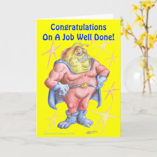 Glückwünsche, Held! Karte (Gelbe Blume)