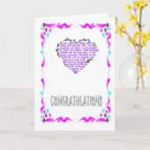 Glückwünsche, Herz Karte (Gelbe Blume)