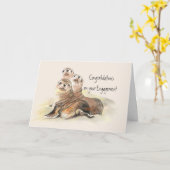 Glückwünsche Ihr Verlobungs-niedliches Siegel Karte (Gelbe Blume)