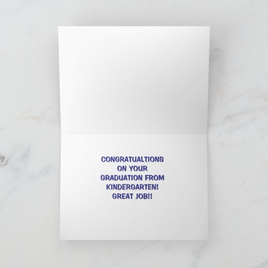 Glückwünsche im Kindergarten Karte (Innenseite)