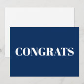 Glückwünsche in Blau und Weiß moderne elegante Kar (Vorne/Hinten)