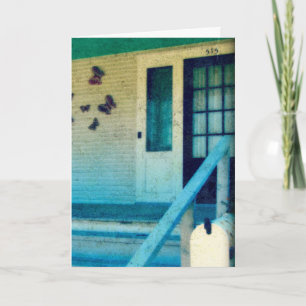 Glückwünsche in Ihrem neuen Haus, Grunge an der Fr Karte