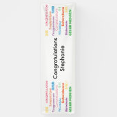 Glückwünsche in vielen Sprachen individuell anpass Banner (Vertikal)