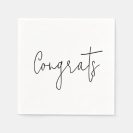 Glückwünsche in Weiß Serviette