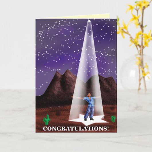 Glückwünsche! Karte (Gelbe Blume)