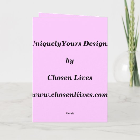 GLÜCKWÜNSCHE! KARTE (Rückseite)