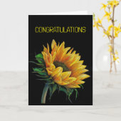 **GLÜCKWÜNSCHE" KARTE (Gelbe Blume)