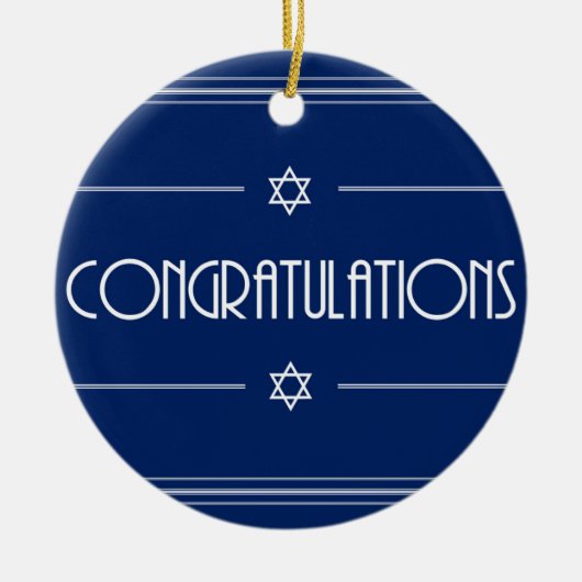 Glückwünsche Keramik Ornament (Vorne)