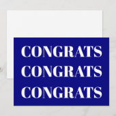 Glückwünsche Kobalt-Blau-moderne Karte (Vorne/Hinten)