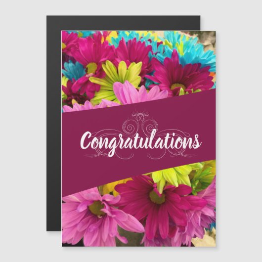 Glückwünsche Magnetkarte (Vorne/Hinten)