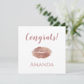 Glückwünsche mit poliertem Lippenstift Karte (Stehend Vorderseite)