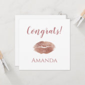 Glückwünsche mit poliertem Lippenstift Karte (Vorderseite/Rückseite Beispiel)