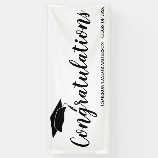 Glückwünsche mit schwarzem banner (Vertikal)