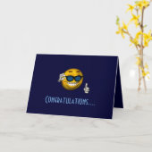 "Glückwünsche" - mit Sonnenbrille Karte (Gelbe Blume)