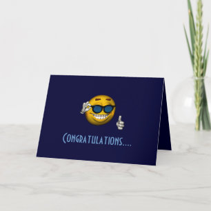 "Glückwünsche" - mit Sonnenbrille Karte