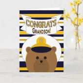 Glückwünsche - Navy Grandson Karte (Gelbe Blume)