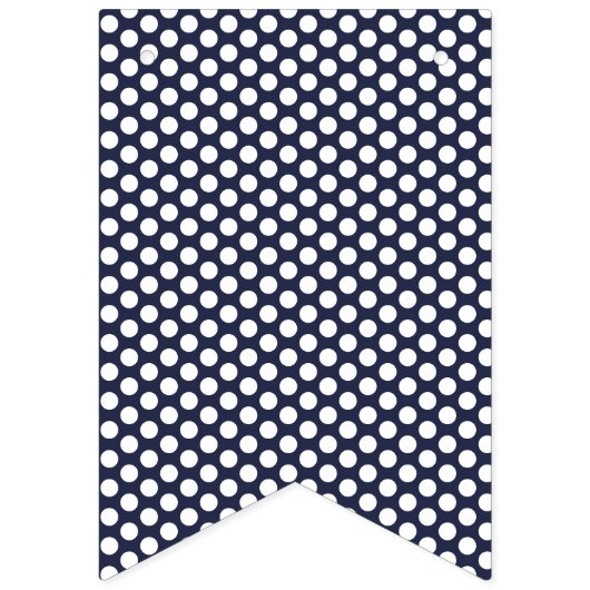 Glückwünsche Navy und White Preppy Bunting Wimpelkette (Erste Fahne)