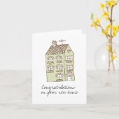 Glückwünsche neue Zuhause-Anmerkungs-Karte Karte (Gelbe Blume)