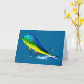 Glückwünsche: Ruhestand Mahi mahi (Dorado) Karte (Gelbe Blume)