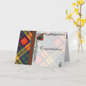 Glückwünsche - schottischer Tartan-Buchanan-freier Karte (Gelbe Blume)