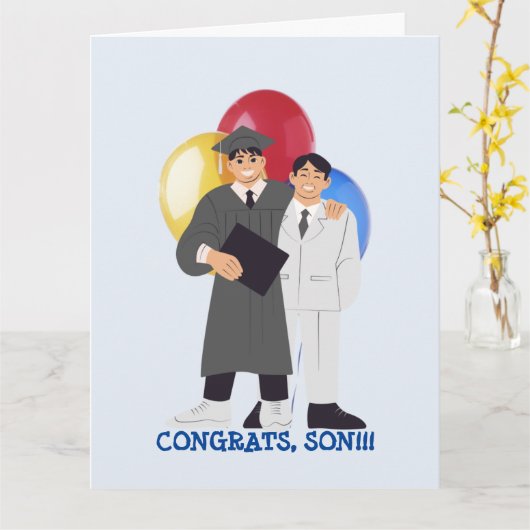 GLÜCKWÜNSCHE SON!!! KARTE (Gelbe Blume)