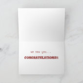 GLÜCKWÜNSCHE… taten Sie es!! Karte (Innenseite)