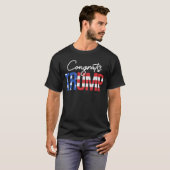 Glückwünsche Trump - Amerikanische Flagge T-Shirt (Vorne ganz)