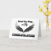 Glückwünsche, verbreiten Ihre Flügel u. fliegen Karte (Gelbe Blume)