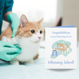 Glückwünsche von Veterinary School Cat Karte