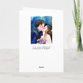 Glückwünsche | Wedding Kiss Watercolor Art Karte (Rückseite)