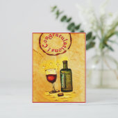 Glückwünsche! Weinkarte Postkarte (Stehend Vorderseite)