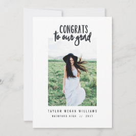 Glückwünsche zu unserem Abitur (zugeschnittenes Bi Karte