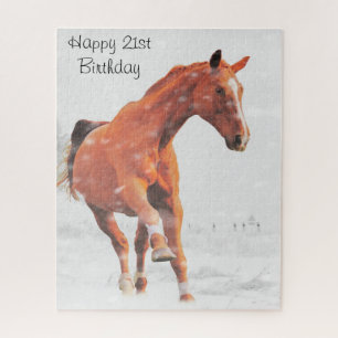 Glückwünsche zum 21. Geburtstag. Puzzle