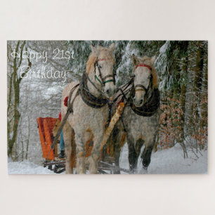 Glückwünsche zum 21. Geburtstag. Puzzle