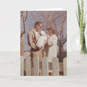 Glückwünsche zum Baby im Vintage-Stil Karte