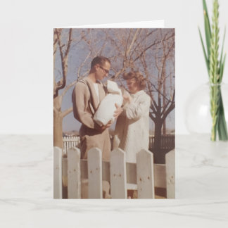 Glückwünsche zum Baby im Vintage-Stil Karte