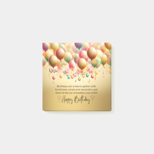 Glückwünsche zum leuchtenden Geburtstag Post-it Klebezettel (Vorderseite)