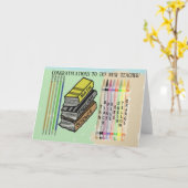 Glückwünsche zum neuen Lehrer Karte (Gelbe Blume)