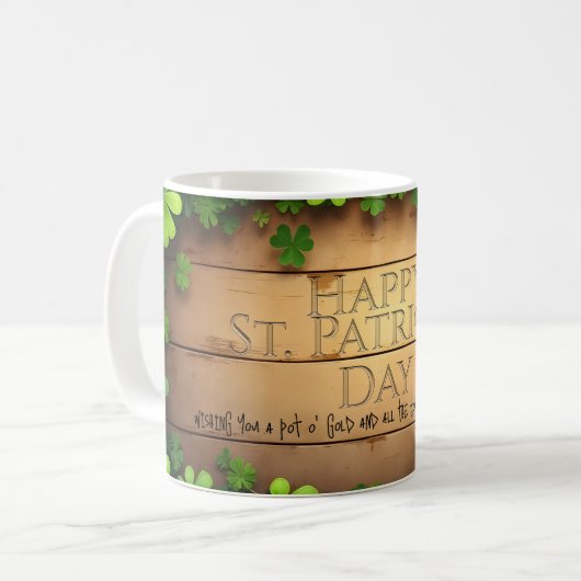 Glückwünsche zum St. Patrick's Day 🍀 Kaffeetasse (Vorderseite Links)