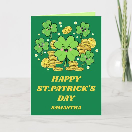 Glückwünsche zum St. Patrick's Day Karte (Vorderseite)